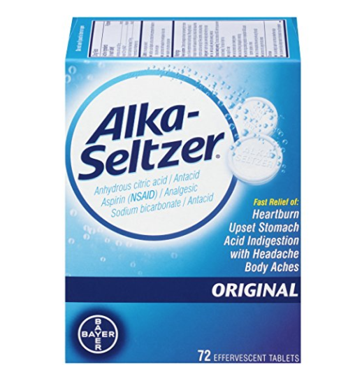 Alka-Seltzer Original Effervescent Tablets - Fast Relief of Heartburn, Upset Stomach, Acid Indigestion with Headache and Body Aches - 72 Count,  only $6.47