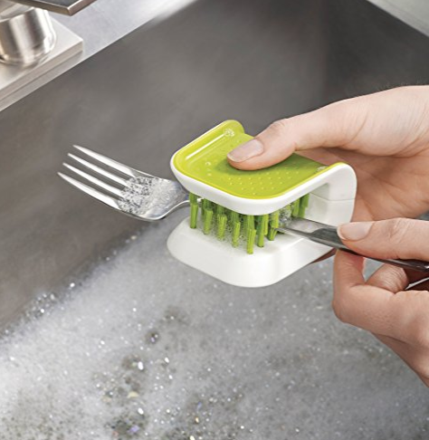 Joseph Joseph 85105 BladeBrush Knife and Cutlery Cleaner Brush Bristle Scrub Kitchen Washing Non-Slip, One Size, Green, Only $4.49, You Save $3.51(44%)
