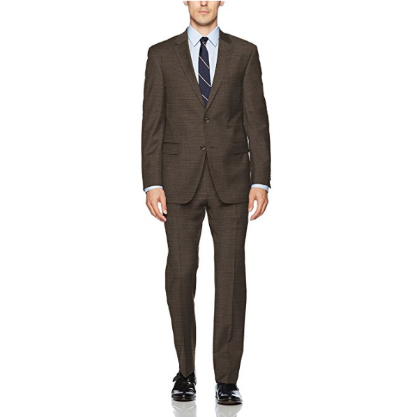 Tommy Hilfiger Men's Wool Stretch Ready to Wear Suit with Hemmed Pant $44.24，FREE Shipping