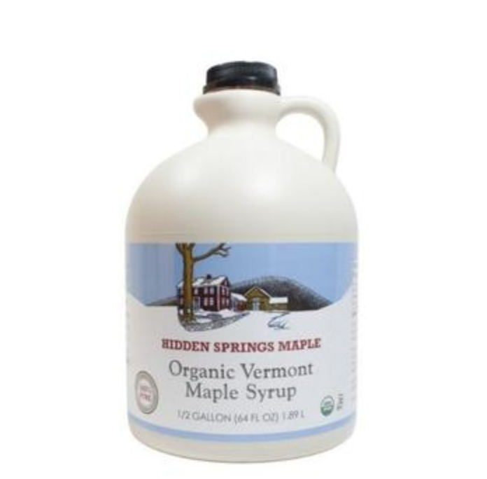 Hidden Springs Organic Vermont Maple Syrup, Dark Robust (Formerly Grade B), 64 Ounce only $28.49