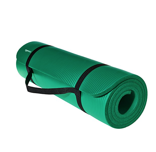 AmazonBasics 1/2 In 超厚瑜伽墊 帶攜帶繩 ，現價$15.99