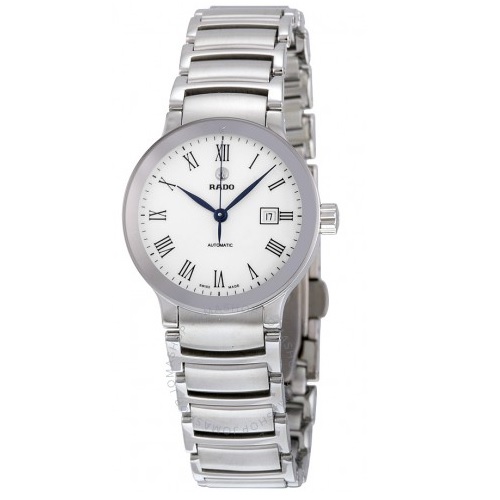 RADO Centrix Automatic White Dial Stainless Steel Ladies Watch Item No. R30940013, only $779.00 after using coupon code, free shipping