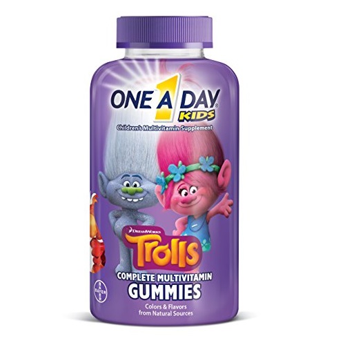 One A Day Kids Trolls Multivitamin Gummy, 180 Count, with Vitamins A, B6, B12, C, D, and E, Zinc, Folic Acid, and Biotin, Only $7.37, free shipping after using SS