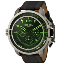 Diesel Men's DZ4407 Deadeye Gunmetal Brown Leather Watch $86.71，FREE Shipping