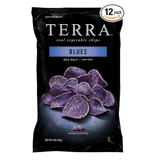 TERRA Vegetable Chips, Blues with Sea Salt, 5 Ounce (Pack of 12), Only $28.67 via clip coupon, You Save (%)