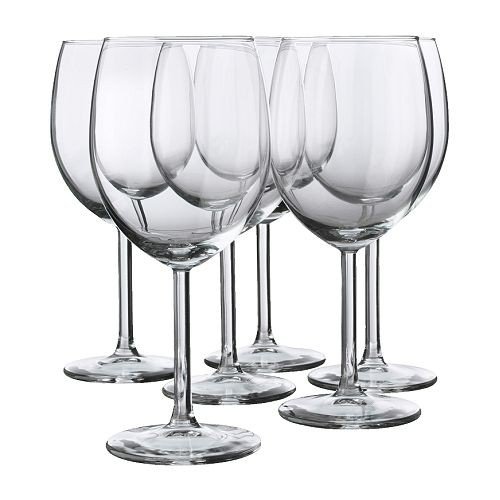 Red Wine Glass By Ikea- Svalka Series SET OF 6, 10 0Z, Only $14.71