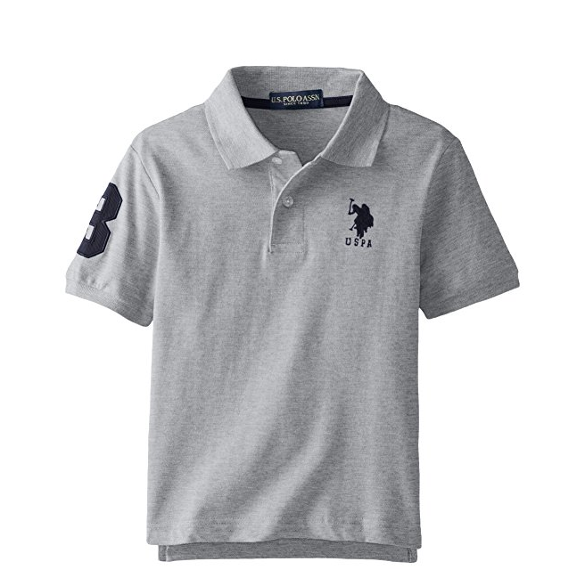 U.S. Polo Assn. Boys' Solid Short Sleeve Polo Shirt only $3.65