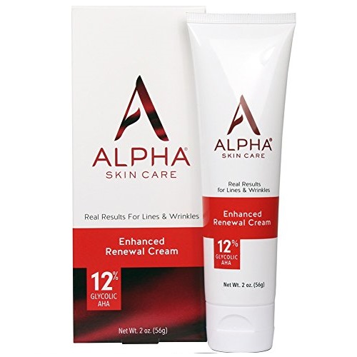Alpha Skin Care - Enhanced Renewal Cream, 12% Glycolic AHA, Real Results for Lines and Wrinkles| Fragrance-Free and Paraben-Free| 2-Ounce, Only $11.58, free shipping after clipping coupon and using SS