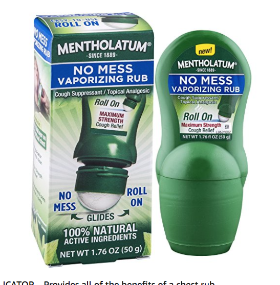 Mentholatum No Mess Vaporizing Rub with easy-to-use Roll On Applicator, 1.76 Ounce (50g) only $5.80