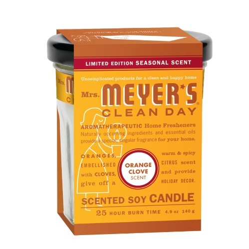 史低价！Mrs. Meyers 限量版柳橙丁香味香氛蜡烛，4.9 oz/个，共 2个，原价$15.98，现仅售$4.20，免运费