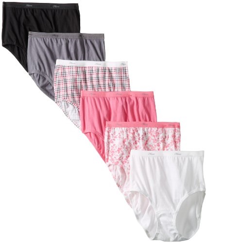 Hanes Women's 6 Pack Core Cotton Brief Panty-Assorted, Only $7.29