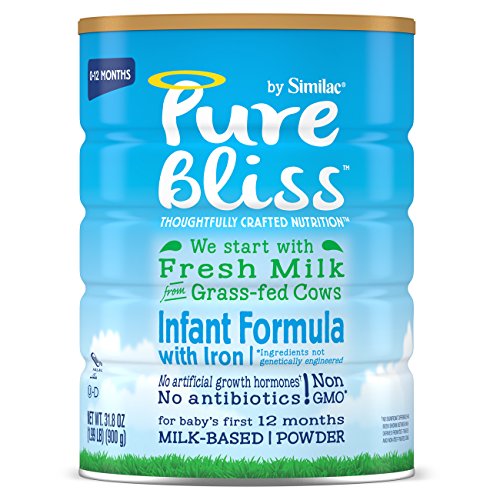 Pure Bliss by Similac Infant Formula, Starts with Fresh Milk from Grass-Fed Cows, Baby Formula, 31.8 ounces, 4 Count $79.94