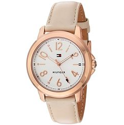 Tommy Hilfiger Women's 'SPORT' Quartz Gold and Leather Casual Watch, Color:Beige (Model: 1781755) $70.64，FREE Shipping