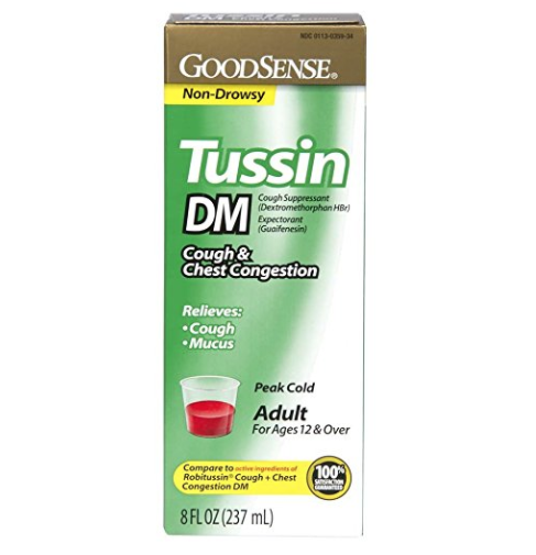 GoodSense Tussin DM 成人止咳糖浆 8盎司 ，现仅售$2.73,免运费！