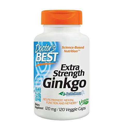 Doctor's Best Extra Strength Ginkgo, Non-GMO, Gluten Free, Vegan, Soy Free, Promotes Mental Function and Memory, 120 mg, 120 Veggie Caps, Only$3.80,  free shipping after using SS