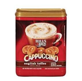 Hills Bros Cappuccino 英國太妃糖咖啡 16盎司, 現僅售$3.17
