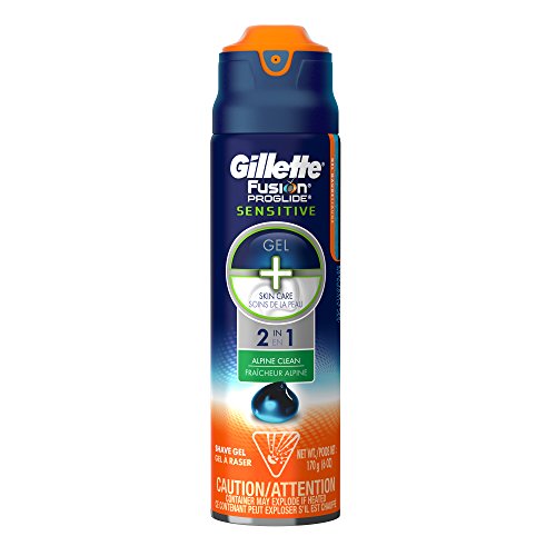 Gillette Fusion ProGlide Sensitive 2 in 1 Shave Gel, Alpine Clean, 6 Ounce, Only $3.88 after clipping coupon
