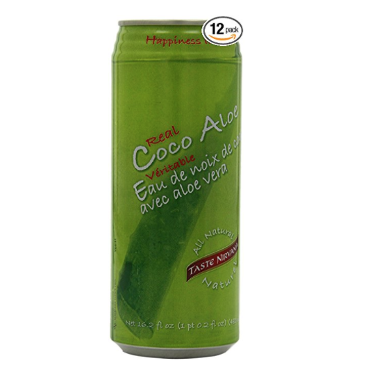 Taste Nirvana Real Coco Aloe, Coconut Water with Refreshing Aloe Vera, 16.2 Ounce Cans (Pack of 12) only $15.6