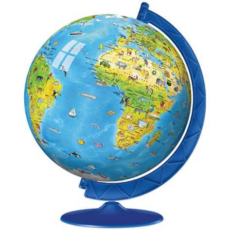 史低价！Ravensburger 新版3D地球仪拼图 (180片) ，原价$29.99，现仅售$9.99