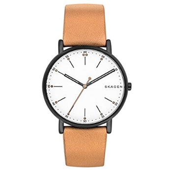 Skagen Signature Leather Watch $77.99，FREE Shipping