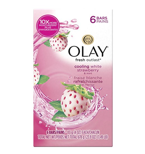Olay Fresh Outlast Cooling Beauty Bar, Cooling White Strawberry/Mint, 23.9 Ounce, Packaging May Vary only $3.97