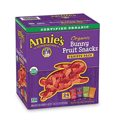 Annie's Organic Bunny Fruit Snacks, Variety Pack, 24 Pouches, 0.8 oz Eac only $11.92