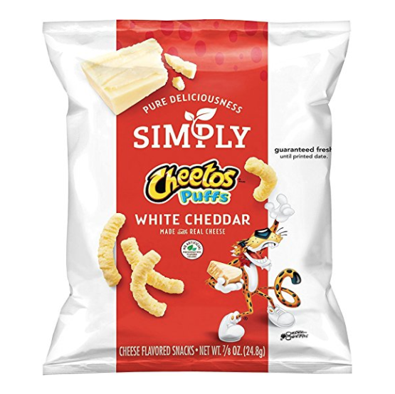 Simply Cheetos Puffs White Cheddar Cheese Flavored Snacks,  40 Count, .875 oz Bags, Only $17.10, You Save $9.77(36%)