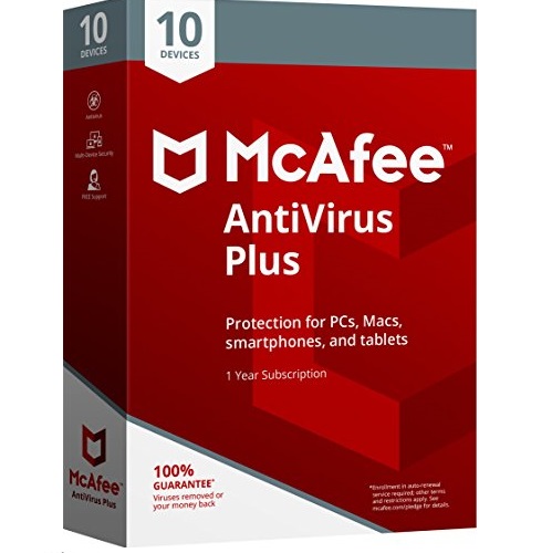 史低价！McAfee AntiVirus Plus 网络安全保护软件套装2018版，可以安装10台设备，原价$59.99，现仅售$15.95