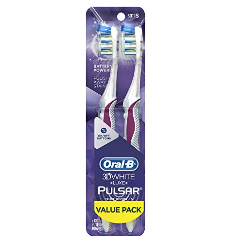 Oral-B Pulsar 3d 美白电动牙刷2支，内附电池，原价$11.47，现仅售$5.18，免运费