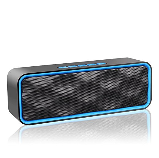Wireless Bluetooth Speaker, ZOEE S1 Outdoor Portable Stereo Speaker with HD Audio and Enhanced Bass, Built-In Dual Driver Speakerphone, Bluetooth 4.0, Handsfree Calling $15.49