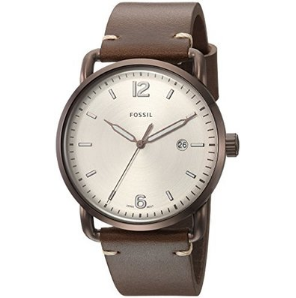Fossil The Commuter Three-Hand Date Brown Leather Watch $56.25，FREE Shipping