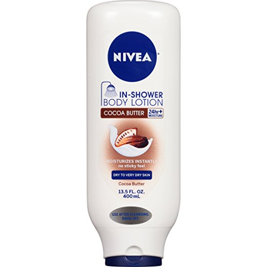 NIVEA 妮维雅In-Shower 沐浴可可润肤乳，13.5 oz，原价$7.99，现点击coupon后仅售$4.38，免运费