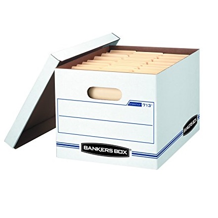 Bankers Box Stor/File Storage Box with Lift-Off Lid, Letter/Legal, 12 x 10 x 15 Inches, White, 20 Pack (0071302), Only $34.78, free shipping