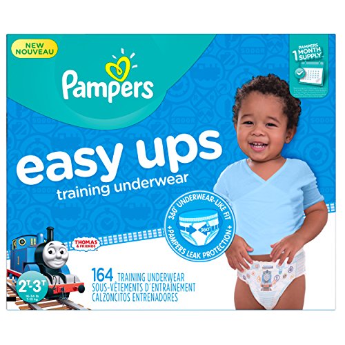 Pampers Easy Ups Training Pants Pull On Disposable Diapers for Boys Size 4 (2T-3T), 164 Count, ONE MONTH SUPPLY, Only $28.56, free shipping after using SS