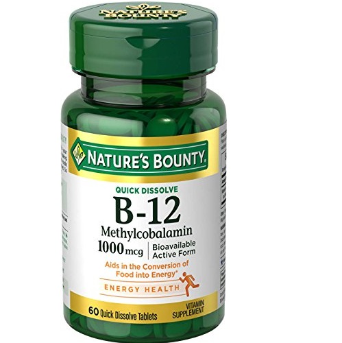史低价！Nature's Bounty B-12 维生素 1000 mcg，60粒，原价$9.99，现点击coupon后仅售$4.48