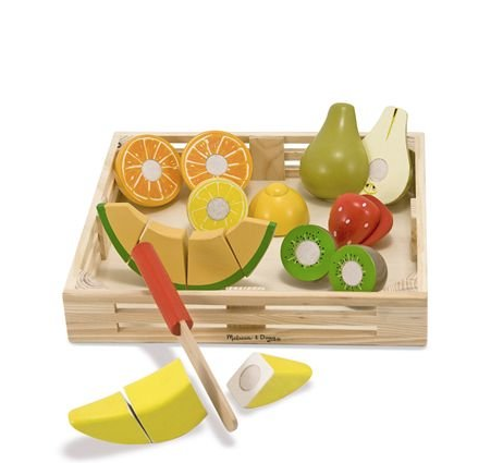 Melissa & Doug Cutting Fruit Set - Wooden Play Food Kitchen Accessory only $15.49