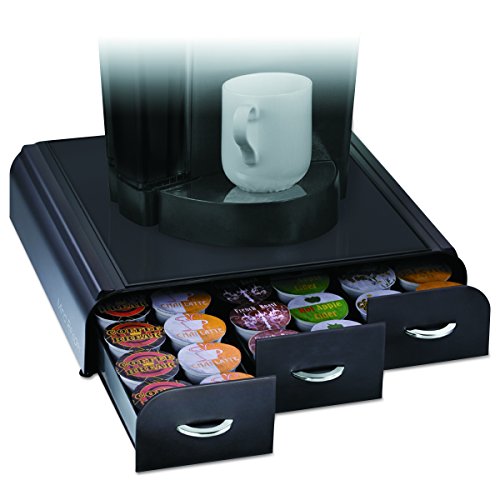 Mind Reader 'Anchor' Triple Drawer single serve coffee pod holder with free milk frother included, Black, Only $11.23