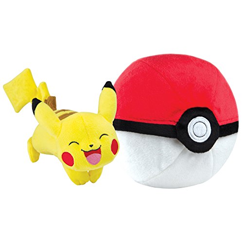 TOMY Pokémon Zipper Poké Ball Plush, Poké Ball And Pikachu, Only $12.17