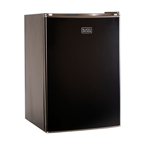 BLACK+DECKER BCRK25B Compact Refrigerator Energy Star Single Door Mini Fridge with Freezer, 2.5 Cubic Ft., Black $90.33