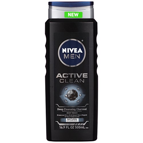 NIVEA Men Active Clean Body Wash , Natural Charcoal, 16.9 Fluid Ounce (Pack of 3), Only $7.16, free shipping after clipping coupon and using SS