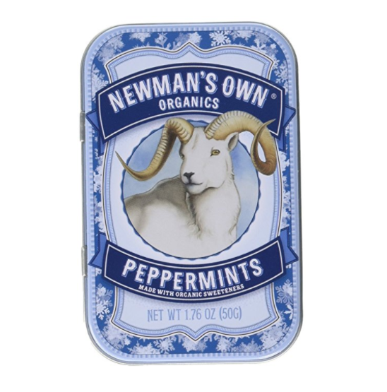 Newman's Own Organics Mints, Peppermint, 1.76-Ounce Tins (Pack of 6) only $9.84