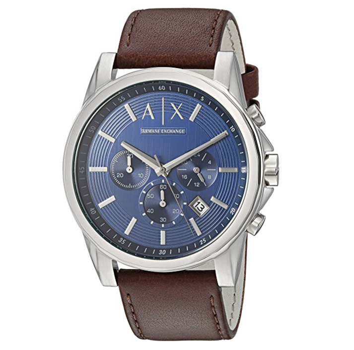 Armani阿玛尼 AX2501男士皮带手表, 现仅售$89.99, 免运费！