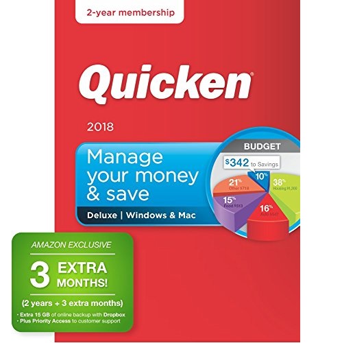 金盒特价！Quicken 2018 豪华版 ，27个月，原价$89.99，现仅售$44.99，免运费