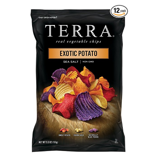 TERRA Vegetable Chips, Exotic Potato with Sea Salt, 5.5 Ounce (Pack of 12) $22.47