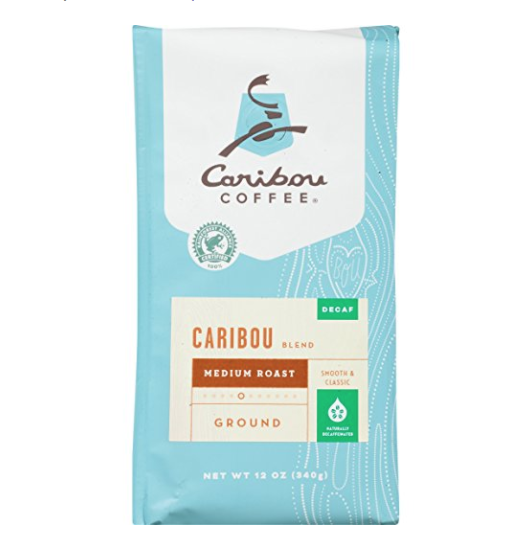 Caribou Coffee Caribou Blend Decaf Ground, Medium Roast, 12-Ounce Bag, Only $5.99, You Save $1.29(18%)