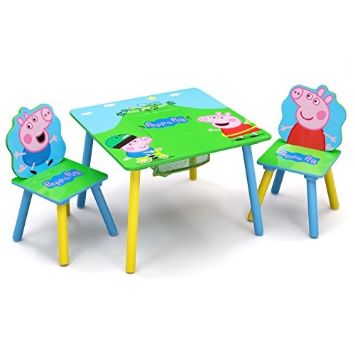 史低价！Delta Children 小猪佩琦桌椅套装，原价$49.99，现仅售$28.55，免运费