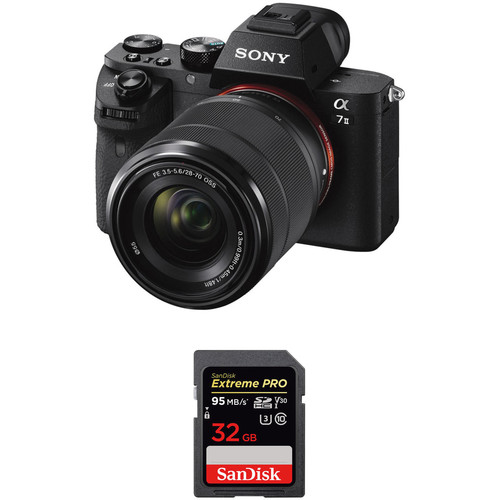 B&H：Sony索尼 a7 II 全幅微单 + 28-70mm镜头 + Sandisk 32GB SDXC，原价$1,798.00，现仅售$1,298.00，免运费。除NY、NJ州外免税