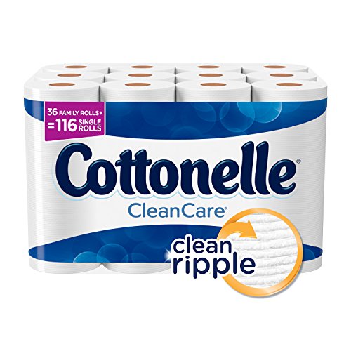 Cottonelle CleanCare Family Roll Toilet Paper (Pack of 36 Rolls), Bath Tissue, Ultra Soft Toilet Paper Rolls with Clean Ripple Texture, Only $17.99, free shipping after clipping coupon and using SS