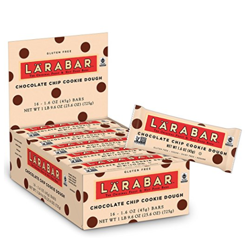 Larabar Gluten Free Bar, Chocolate Chip Cookie Dough, 1.6 oz Bars (16 Count only $12.20