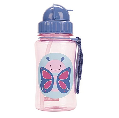 Skip Hop Zoo Straw Bottle, Holds 12 oz, Blossom Butterfly, Only $5.94
